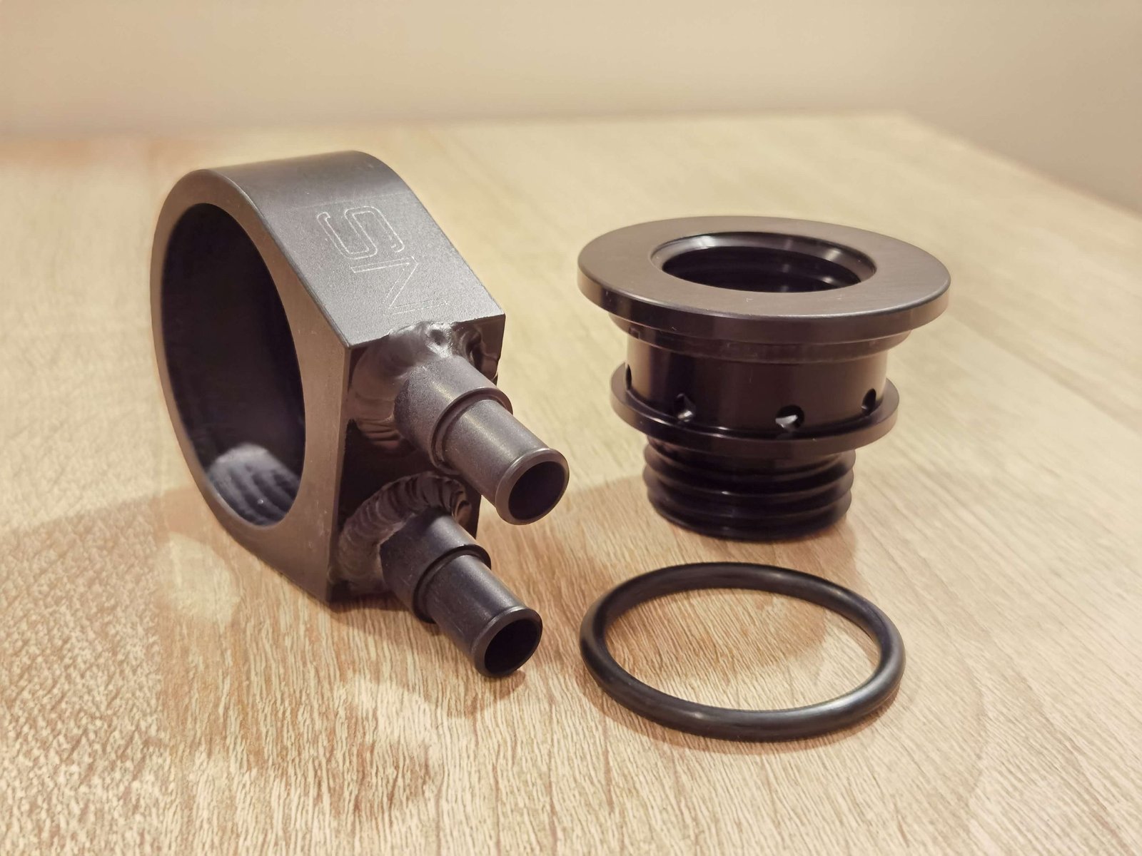 ⭐ Subaru Air/Oil Separator 2 Ports Performance Race Rally Drift Steel Black - Image 3