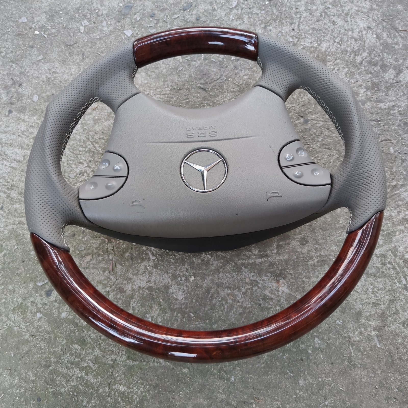 ⭐ Mercedes Wood Steering wheel Leather Mahogany W208 W210 W463 - Image 5