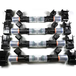 Fuel Injectors 550cc + Adapters PnP for Mercedes M113K 55 AMG Bosch 8 Pcs